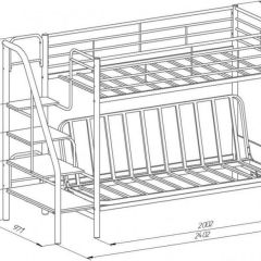 Кровать двухъярусная с диваном "Мадлен-3" (Белый/Фиолетовы) | фото 4