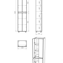 Пенал напольный 45 Норма без ящика АЙСБЕРГ (DA1644P) | фото 2