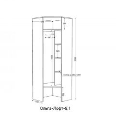 ОЛЬГА-ЛОФТ 9.2 Шкаф угловой с зеркалом | фото 2
