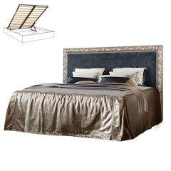 Кровать 2-х спальная (1,6 м) Тиффани Premium черная/золото с мягким элементом (Антрацит) с подъемным механизмомарт (ТФКР-3[3](П) | фото 2