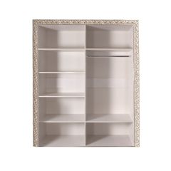 Шкаф 4-х дв. без зеркал Тиффани Premium черная/серебро (ТФШ2/4(П) | фото 2