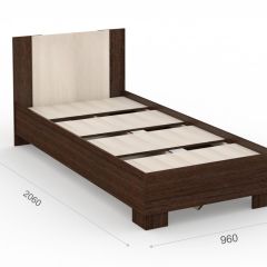 Спальня Аврора Кровать 90 со встроенным основанием под матрас Венге/Дуб молочный | фото 2
