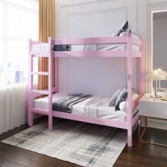 Кровать двухъярусная Solarius 1900x900 розовый | фото 3