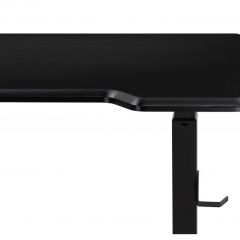 Компьютерный стол Маркос с механизмом подъема 120х75х75 черный /шагрень черная | фото 6