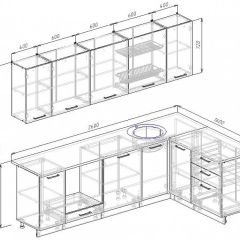 Кухонный гарнитур угловой Руанда 2600х1600 (Стол. 26мм) | фото 2