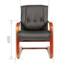 Кресло для посетителя CHAIRMAN  653 V (Кожа) Черное | фото 4