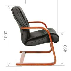 Кресло для посетителя CHAIRMAN  653 V (Кожа) Черное | фото 5