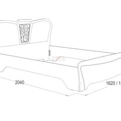 Кровать двойная 1600 Ольга-12 МДФ без основания | фото 2